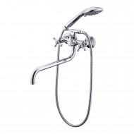 Смеситель Prohanss для ванны и душа вентильный поворотный излив 30 см, хром (P10.22)