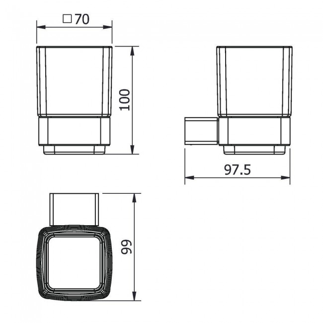 Стакан настенный Langberger Vico 11311A