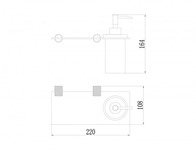Дозатор для жидкого мыла с настенным держателем Savol (S-002131C)