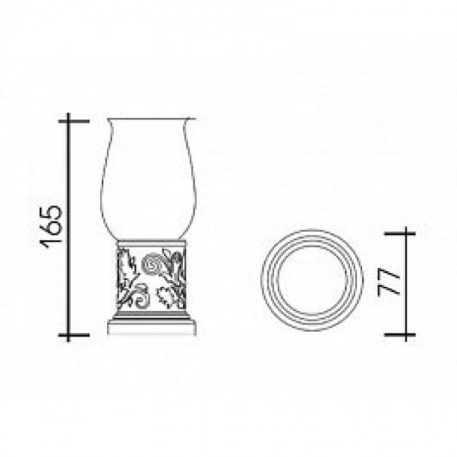 Стакан настольный Schein Carving 7065013