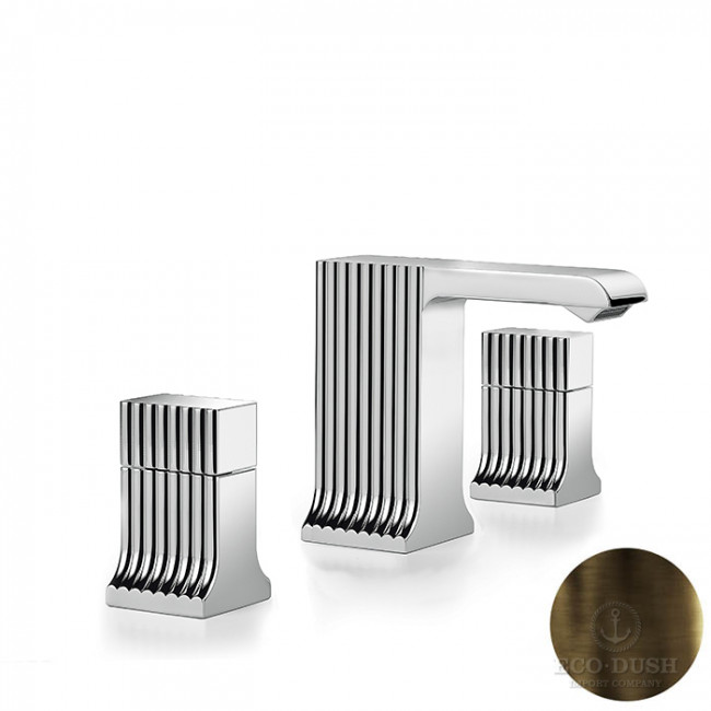 Stella Casanova Смеситель для раковины, на 3 отв, цвет: бронза темная