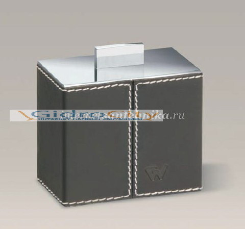 Баночка Kenia box хром+натур. кожа (коричн.цвет) Windisch 88418R