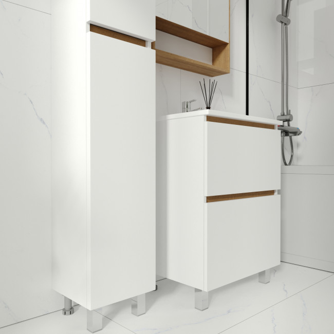 Тумба VIANT "Мальта" 2 ящика 425х655х820 под раковину .S-UM-COM70/1-w (COMO 70) (VMAL70CO-T2Y)