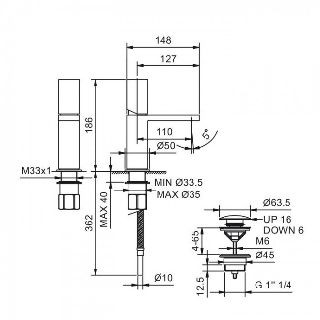 Fantini Milano Смеситель для раковины, 1 отв., излив: 110 мм, цвет: матовая натуральная сталь 31 93 3004F Fantini Milano Смеситель для раковины, 1 отв., излив: 110 мм, цвет: матовая натуральная сталь 31 93 3004F