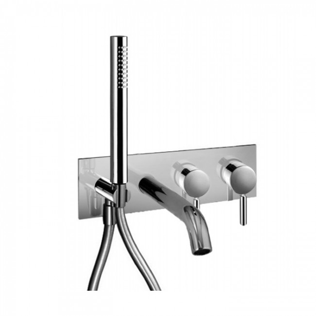 Fantini Nostromo Смеситель для ванны, встраиваемый, цвет: нержавеющая сталь 50 93 E820B