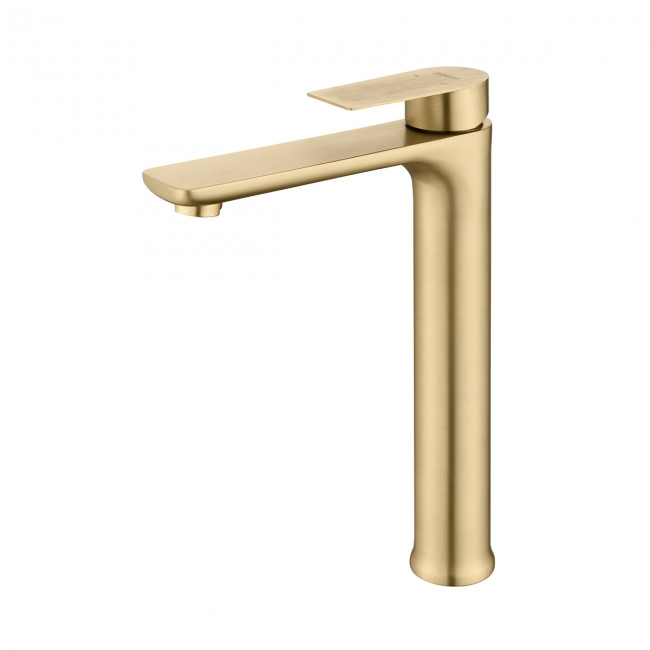 Смеситель Prohanss для раковины высокий монолитный, золотой сатин (P35.15.03) Смеситель Prohanss для раковины высокий монолитный, золотой сатин (P35.15.03)