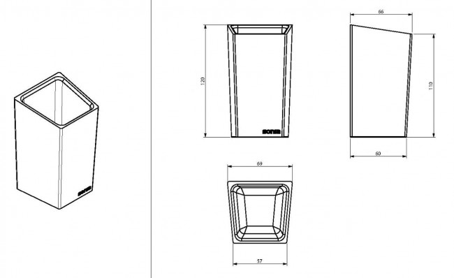 Стакан настольный Sonia S-2 154289