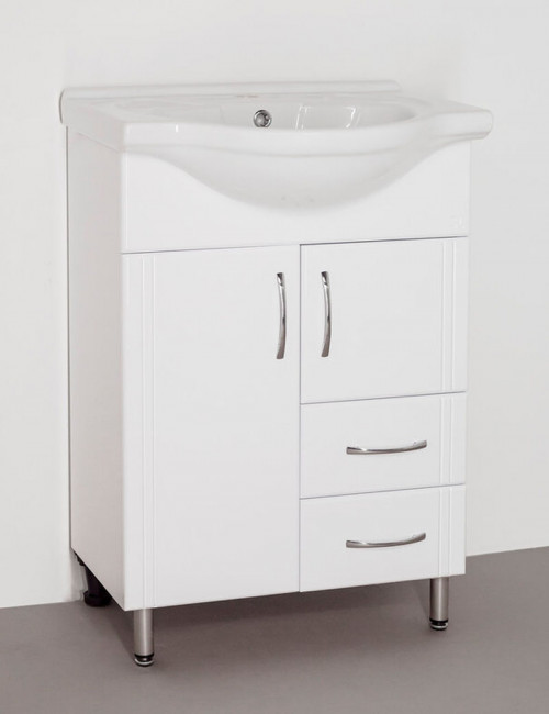 Тумба с раковиной Style Line Эко Стандарт 10/2 (2 ящ.) под умывальник Байкал 61 Тумба с раковиной Style Line Эко Стандарт 10/2 (2 ящ.) под умывальник Байкал 61