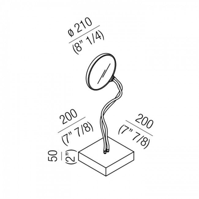 Agape Fusilli Зеркало двухстороннее отдельностоящее d21 см, круглое, настольное, цвет: хром Agape Fusilli Зеркало двухстороннее отдельностоящее d21 см, круглое, настольное, цвет: хром