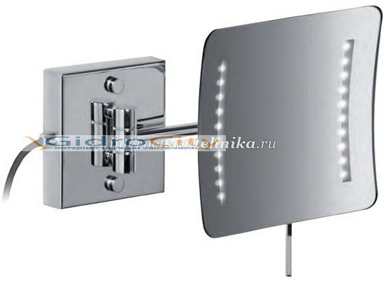 Зеркало настенное квадратное с диодной подсветкой (LED ) сенсорное хром Windisch 99877/1CR 5XD