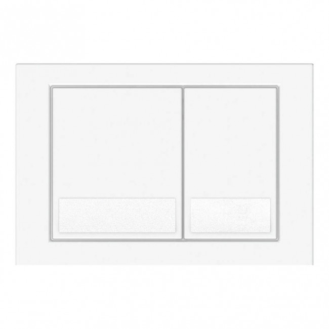 Кнопка смыва Veconi Square VFS-WH, 150х220х13, пластик, белый
