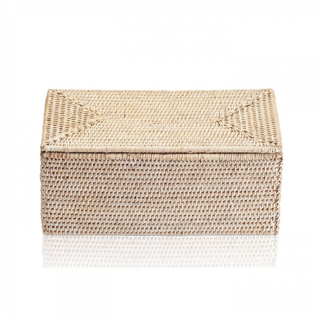 Decor Walther Basket UTBMD Универсальная коробка 30x15.5x14см, с крышкой, настольная, цвет: ротанг светлый