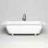 Salini Orlando Axis Встраиваемая ванна на ножках 190.5х80х60см., щелевой слив-перелив, мат-л: S-Stone, цвет: белый матовый