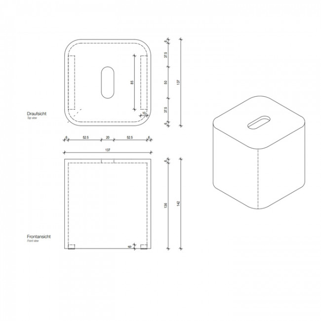Decor Walther Stone KBQ Диспенсер для салфеток 14.2x13.7x13.7см, настольный, цвет: белый Decor Walther Stone KBQ Диспенсер для салфеток 14.2x13.7x13.7см, настольный, цвет: белый