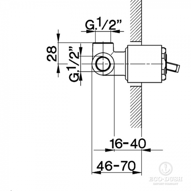 CISAL Встраиваемая часть однорычажного смесителя для душа, ZA00230004