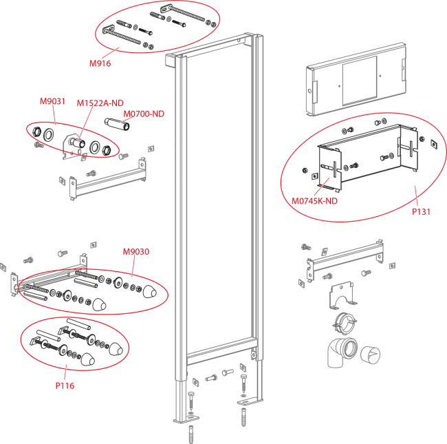 Alcaplast A107/1120 Монтажная рама для писсуара Alcaplast A107/1120 Монтажная рама для писсуара