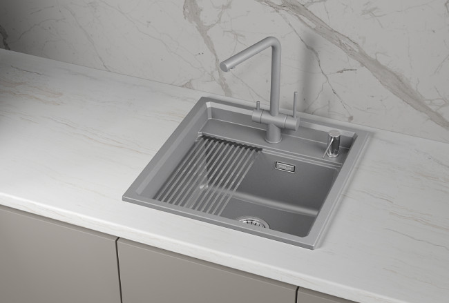 Кухонная мойка GRANULA кварц (5002i, АЛЮМИНИУМ) Кухонная мойка GRANULA кварц (5002i, АЛЮМИНИУМ)
