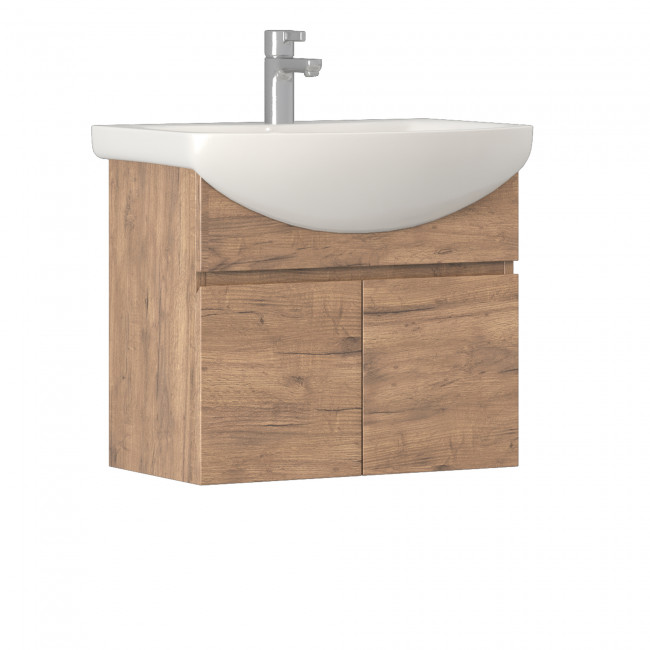 Тумба VIGO под раковину Wing 600-2-0 (Балтика) навесная дуб золотой (tp.WIN.BAL.60.2D дуб золотой)