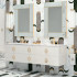 Oasis Daphne Композиция №24 Комплект мебели подвесная, 179х52.5хh220см, цвет: Bianco glossy/золото