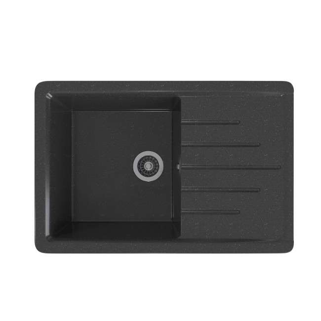 Мойка MIXLINE ML-GMS07 СТАНДАРТ с крылом, черный, 750*495*190мм (551115)