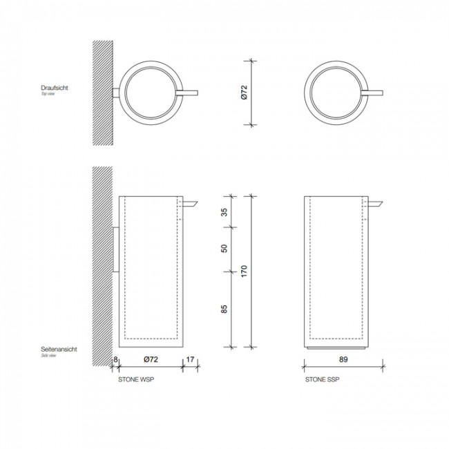 Decor Walther Stone SSP Дозатор для мыла, настольный, цвет: белый / сталь матовая Decor Walther Stone SSP Дозатор для мыла, настольный, цвет: белый / сталь матовая