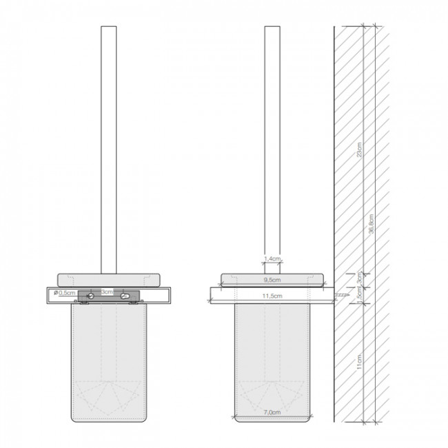 Decor Walther DW 94 Туалетный ершик, подвесной, цвет: хром Decor Walther DW 94 Туалетный ершик, подвесной, цвет: хром