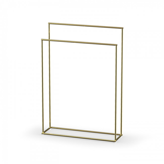 Decor Walther Mikado Полотенцедержатель 86см., напольный, двойной, цвет: золото