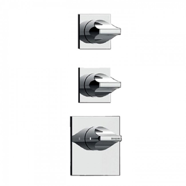 Bossini Z035203.030 Apice Смеситель для душа встраиваемый, термостатический, 2 запорных вентиля, внешняя часть, цвет хром