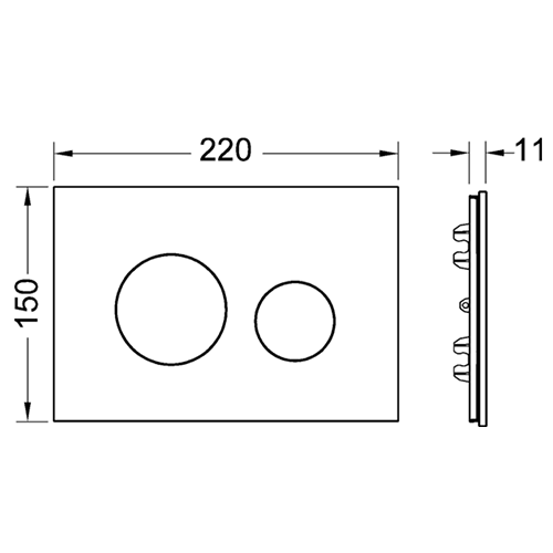 TECEloop Панель для смывной клавиши, стекло белое 9240671