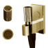 Carlo Frattini Switch Ручной душ с держателем с подводом воды и черным шлангом 1500мм, с кнопкой открытия/закрытия воды, внешн часть, цвет: золото