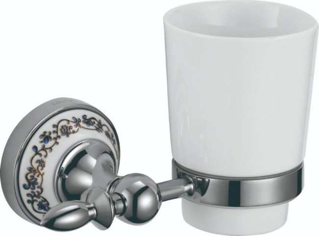 Стакан керамический с настенным держателем Savol 68а (S-06858A)