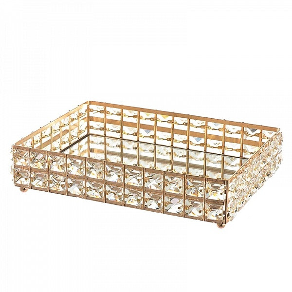 Подставка для предметов 35 см Kassatex Crystal Gold CRY-STR-GD