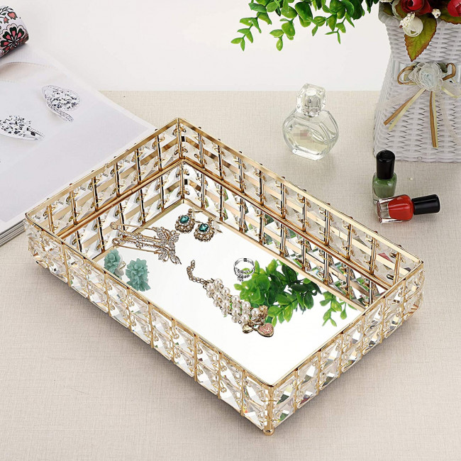 Подставка для предметов 35 см Kassatex Crystal Gold CRY-STR-GD