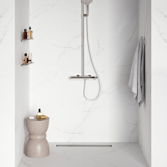 Лоток душевой IDDIS Perfex, сифон 360, комбинированный затвор, двухсторонняя решетка, 700мм, хром (975B7SB00DZ)