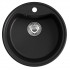 Мойкa MIXLINE ML-GM09 круглая  ультра-черная  (344) 510 мм (глуб. чаши 190) NEW (551805)