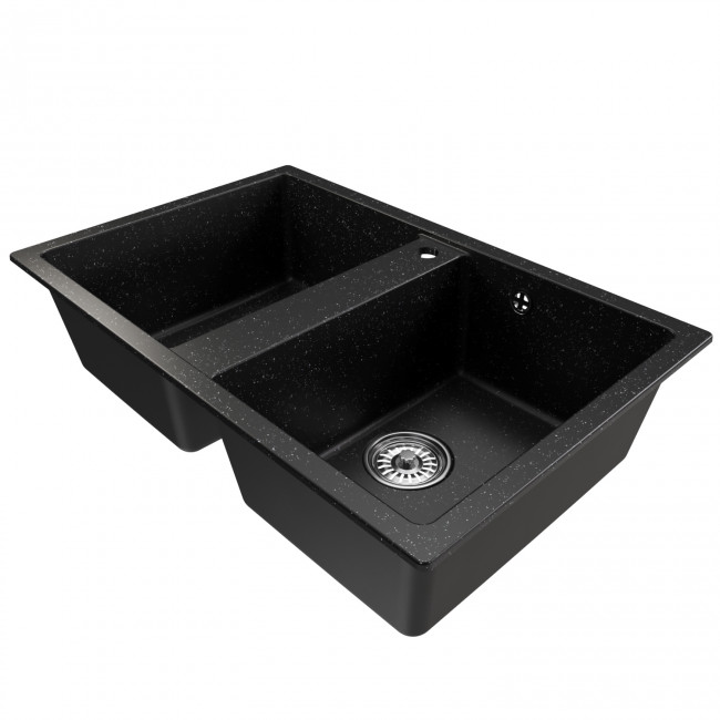 Мойка MIXLINE ML-GM23 двухчашевая черная (308) 770*500*190мм NEW (552037) Мойка MIXLINE ML-GM23 двухчашевая черная (308) 770*500*190мм NEW (552037)