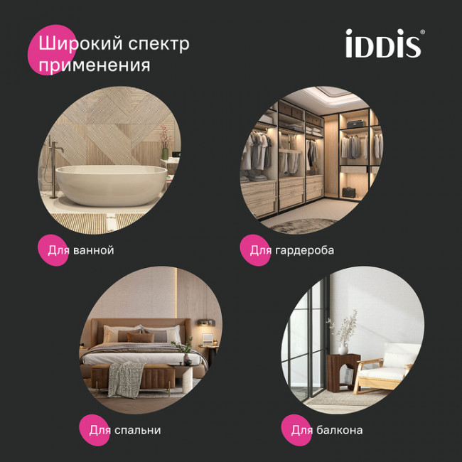 Карниз для ванной комнаты IDDIS Elegante 110-200 см, белый матовый (SRW0120i14)