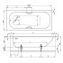 Bette Form 2020 Ванна 160х70х42см, с шумоизоляцией, BetteGlasur® Plus, встраиваемая, цвет: белый