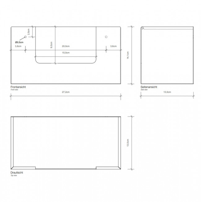 Decor Walther DW 117 Диспенсер для салфеток 27x13x14см, подвесной, цвет: сталь матовая