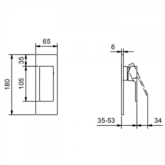 Fantini Mint Смеситель для душа, встраиваемый, цвет: хром 34 02 F863B