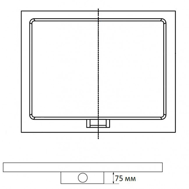 Душевой поддон прямоугольный RGW STA-21B 900x1200