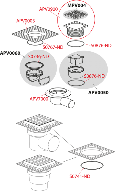 Alcaplast APV11 Сливной трап 150x150/110 мм прямой сток, решетка серая, воротник изоляции 2–го уровня, гидрозатвор мокрый Alcaplast APV11 Сливной трап 150x150/110 мм прямой сток, решетка серая, воротник изоляции 2–го уровня, гидрозатвор мокрый