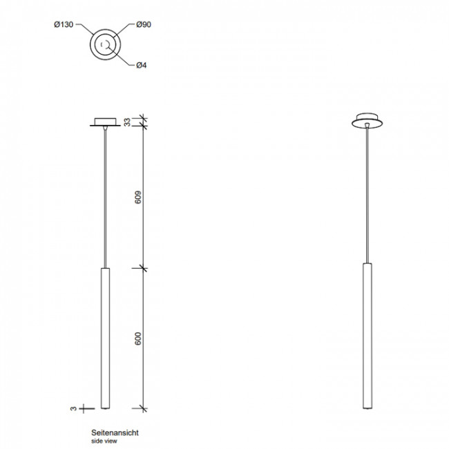Decor Walther Pipe 1 D Светильник потолочный 3.5xh70-220см с диммером, светодиодный, 1x LED 6.5W, цвет: розовое золото