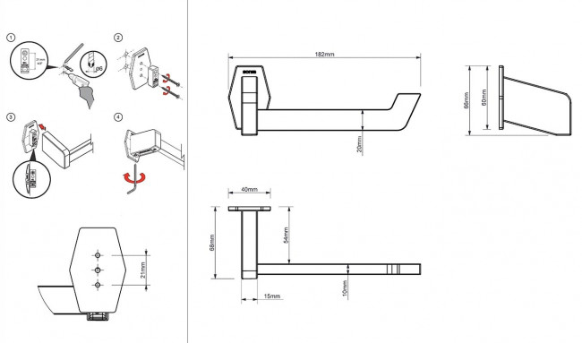 Бумагодержатель без крышки Sonia Luce 182480 Бумагодержатель без крышки Sonia Luce 182480