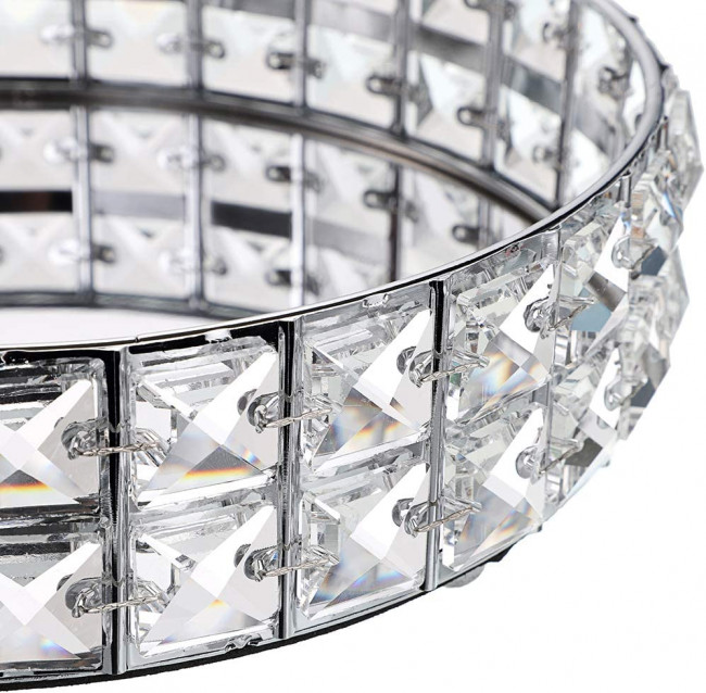 Подставка для предметов 35 см Kassatex Crystal Silver CRY-R3TR-SLV
