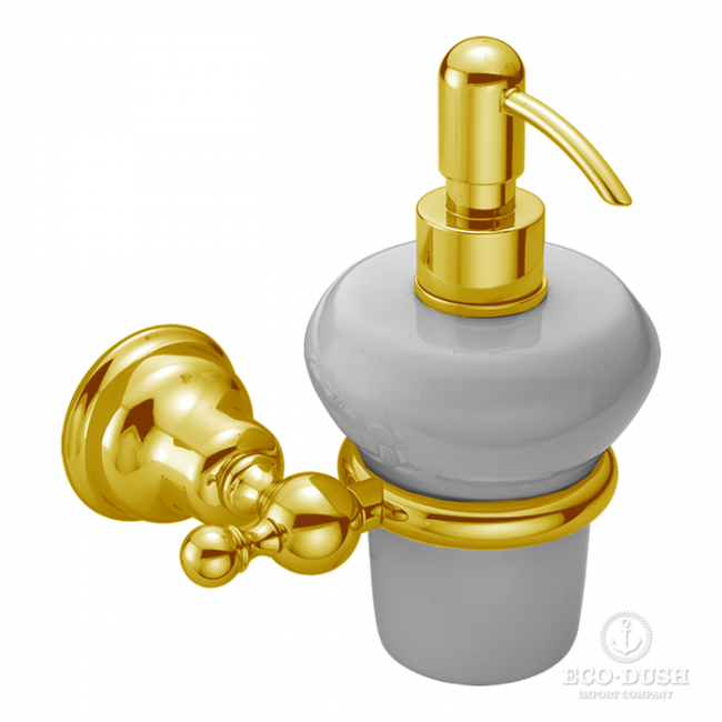 CISAL Arcana Дозатор подвесной керамический, цвет: белый/золото CISAL Arcana Дозатор подвесной керамический, цвет: белый/золото