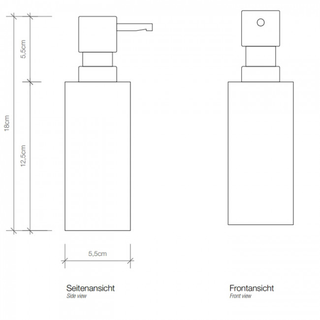 Decor Walther Mikado SSP Дозатор для мыла, настольный, цвет: сталь матовая
