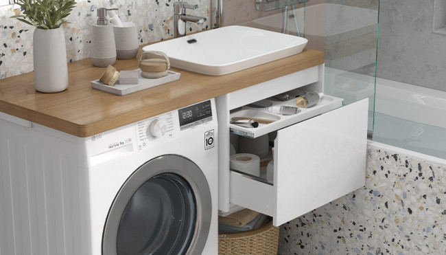 Тумба подвесная Velvex Klaufs 56*60.1Y (белый) под столешницу (tp.KLA.56.1Y)