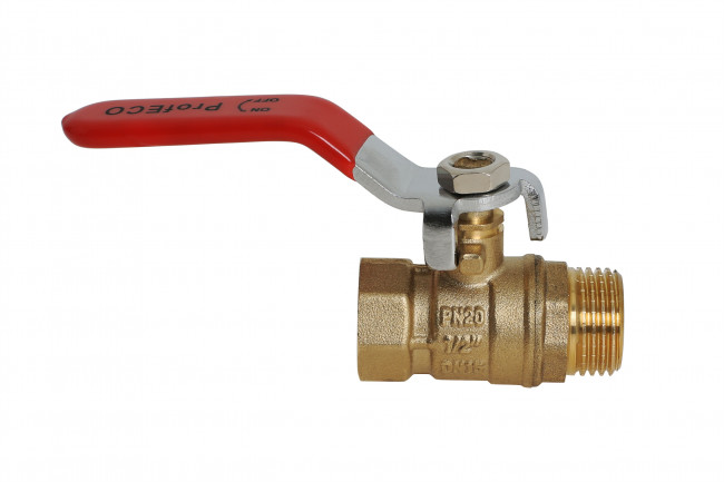 Кран шаровой ProfECO 1/2 ВР-НР муфтовый ручка Ду15 Ру20 (11Б27п1)