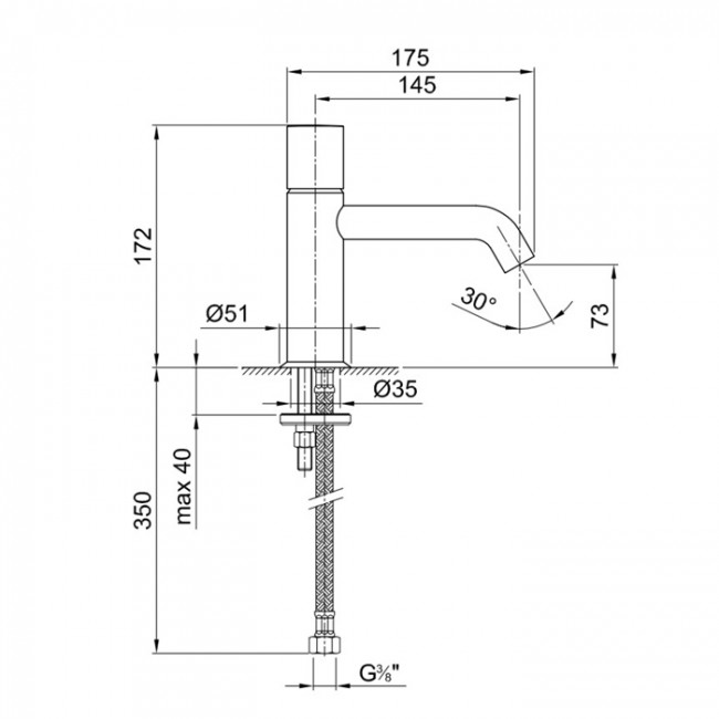 Fantini Nostromo Смеситель для раковины, 1 отверстие, удлиненный излив, цвет: хром 50 02 E903WF Fantini Nostromo Смеситель для раковины, 1 отверстие, удлиненный излив, цвет: хром 50 02 E903WF
